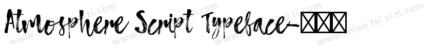 Atmosphere Script Typeface字体转换